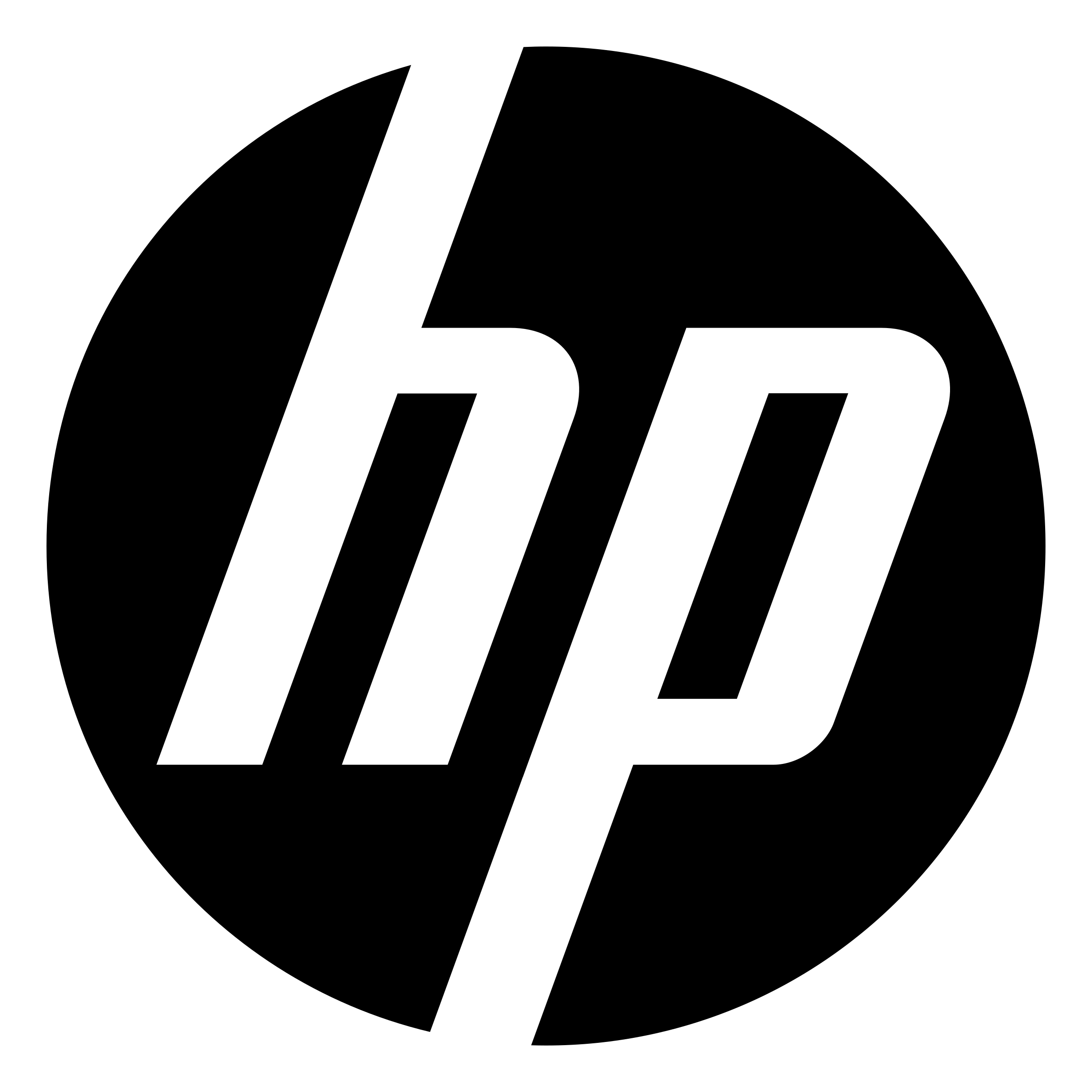 HP hewlett packard Logo black and white